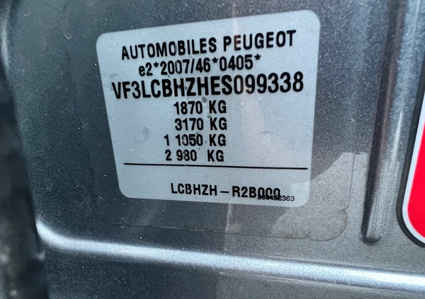 Peugeot 308 cena 27700 przebieg: 245000, rok produkcji 2014 z Brusy małe 436